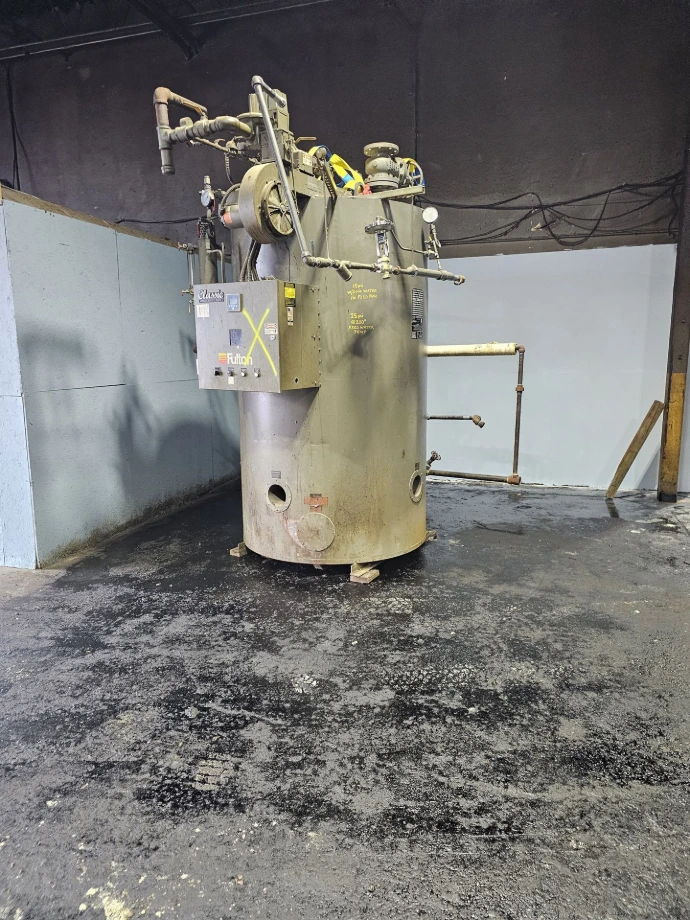 Fulton boiler removed from its original installation